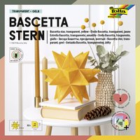 folia Faltblätter Bascetta-Stern, gelb-transparent
