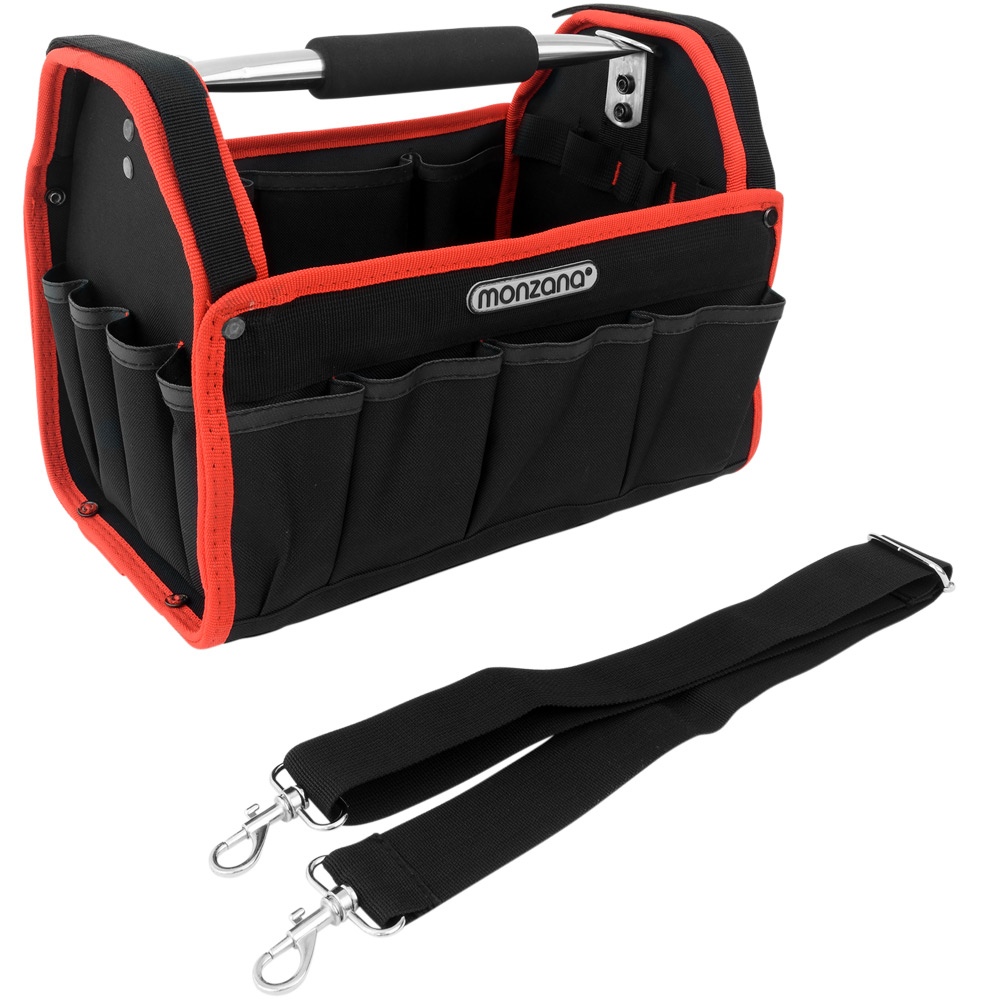 monzana Werkzeugtasche Schwarz/Rot 33cm – Bild 3