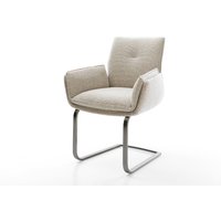 Freischwinger Nela-Flex Webstoff Soft Beige Freischwinger flach Graphit