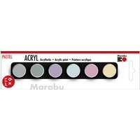 Marabu Acrylfarben-Set, PASTELL, 6 x 3,5 ml – Bild 2