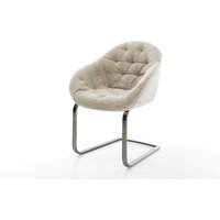 Freischwinger Gaio-Flex Webstoff Soft Beige Freischwinger flach Graphit – Bild 2
