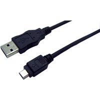 LogiLink USB 2.0 Kabel, USB-A - USB Mini 5Pol Stecker, 1,8 m