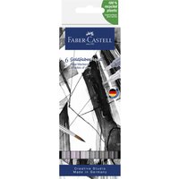 FABER-CASTELL Aquarellmarker GOLDFABER, 6er Etui Grautöne