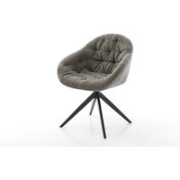 Drehstuhl Gaio-Flex Bouclé Soft Schlamm Kreuzgestell breit Schwarz 360 drehbar Wippfunktion