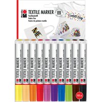 Marabu Textilmarker, Textile Marker, 10er Set