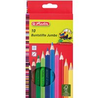 herlitz Buntstifte Jumbo, sechseckig, 10er Karton-Etui