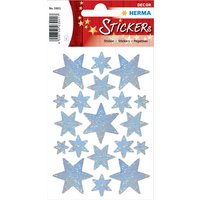 HERMA Weihnachts-Sticker DECOR, Sterne, silber, Holografie – Bild 2