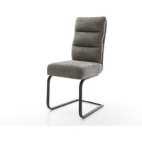 Freischwinger Pela-Flex Bouclé Soft Schlamm Freischwinger flach Schwarz Taschenfederkern