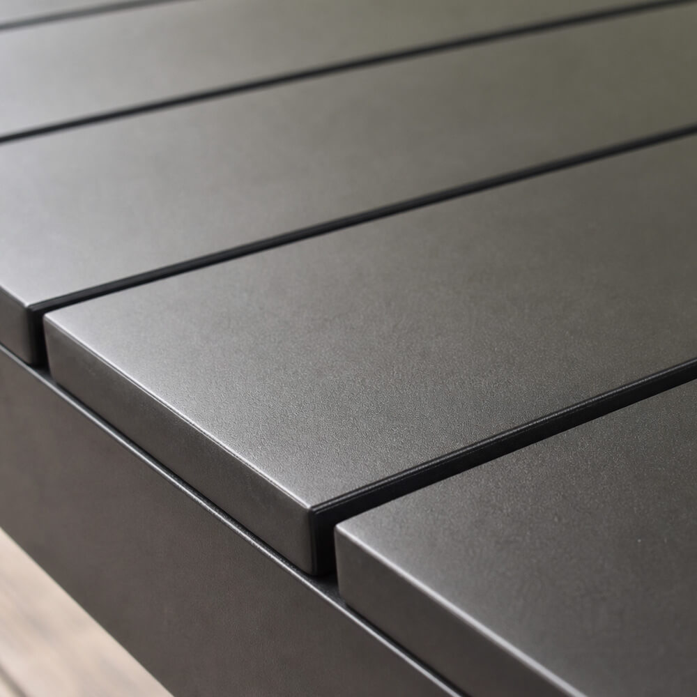 Aluminium Tischplatte für Gartenlounge RIO - Schwarz – Bild 3