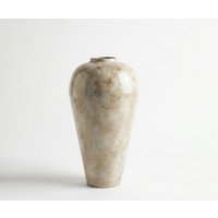 Vase Minoa B36 x T36 x H68 cm Metall Alabaster Gold Handgemacht