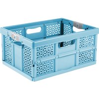 keeeper Profi-Klappbox, eco lea, 32 Liter, sky blue