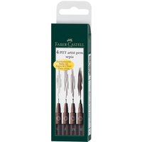 FABER-CASTELL Tuschestift PITT artist pen, sepia, 4er Etui