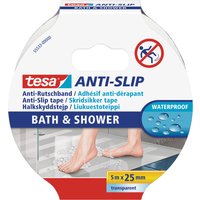 tesa Anti-Rutschband Bad & Dusche, 25 mm x 5 m, transparent
