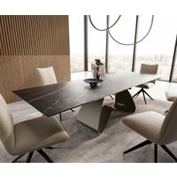 DELIFE Edge Esstisch Keramik Braun