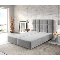 Boxspringgestell Dream-Fine 140x200 cm Mikrofaser Grau
