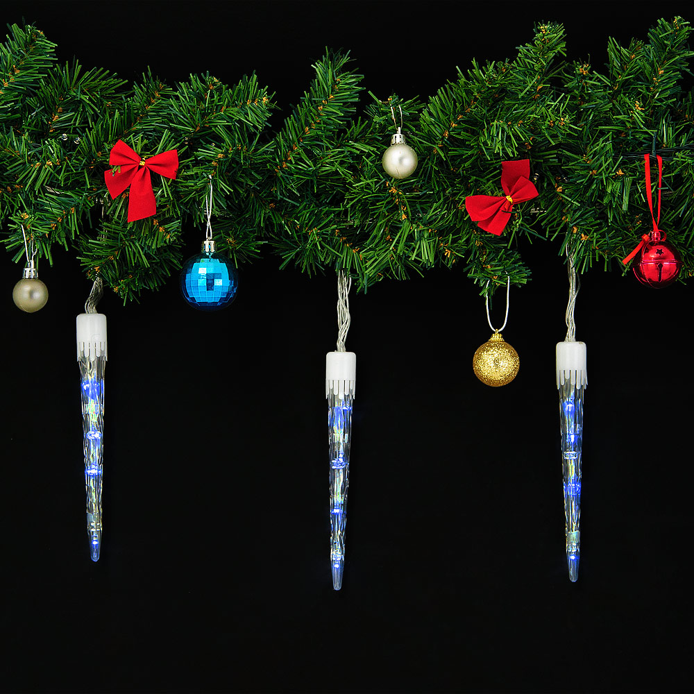 monzana Lichterkette Weihnachten Eiszapfen Warmweiß 6,2m – Bild 2
