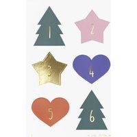 folia Adventskalender-Sticker, JOLLY MIX
