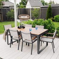 Gartentisch in Holzoptik SIERA 160 x 90 cm – Bild 2