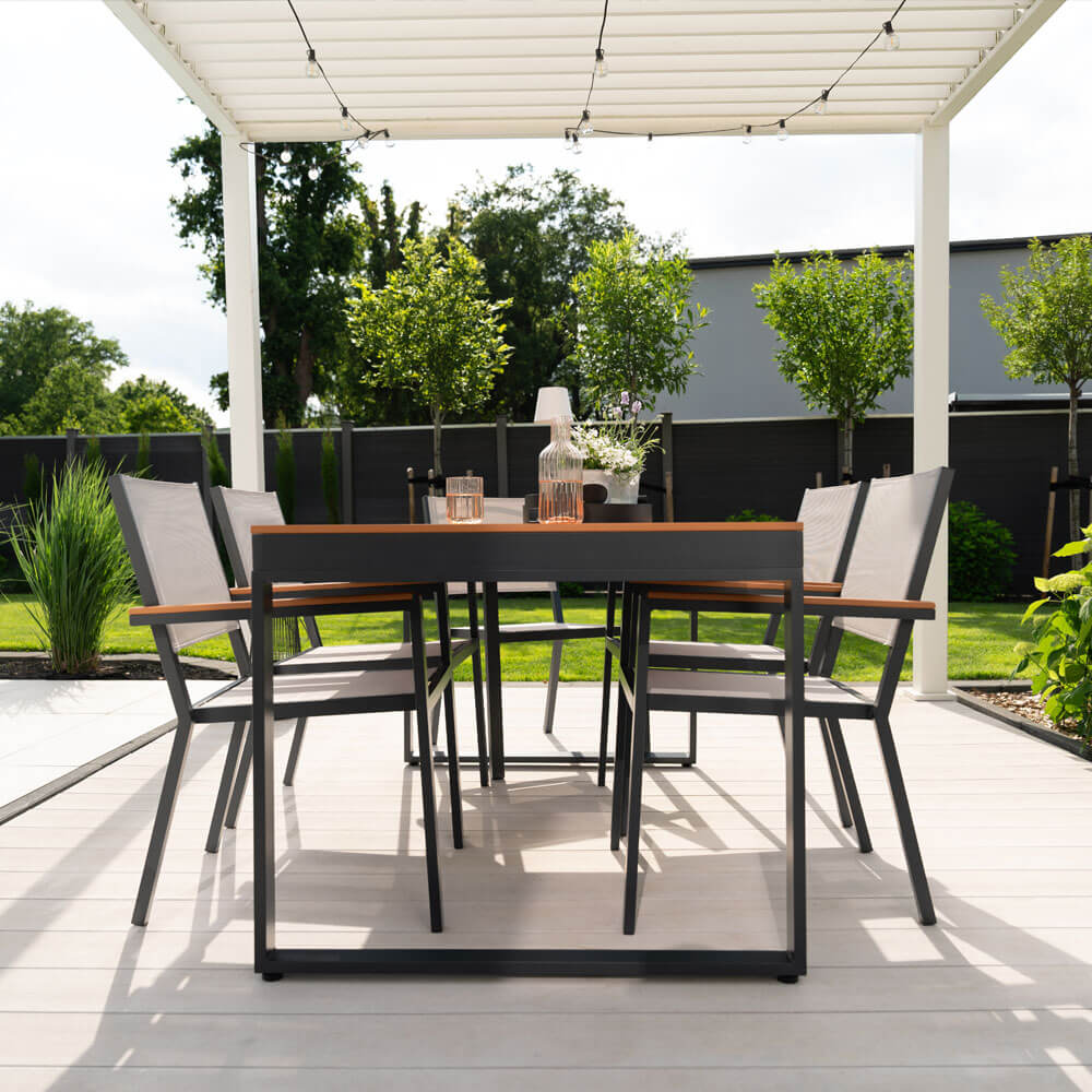 Gartentisch in Holzoptik SIERA 160 x 90 cm – Bild 6