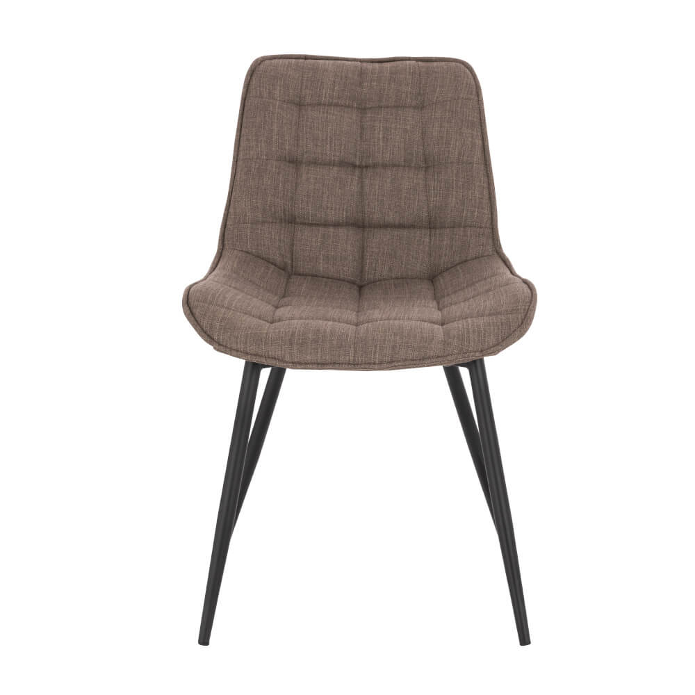 Polsterstuhl Esszimmer Webstoff IKALO 6er Set Grau/Braun – Bild 5