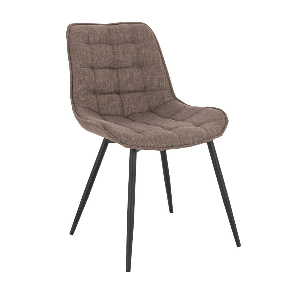 Polsterstuhl Esszimmer Webstoff IKALO 6er Set Grau/Braun – Bild 6