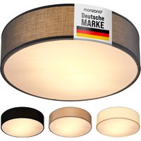 monzana® Deckenlampe Grau Stoff Ø38cm