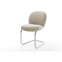 Freischwinger Nube-Flex Webstoff Soft Beige Freischwinger flach Edelstahl Taschenfederkern
