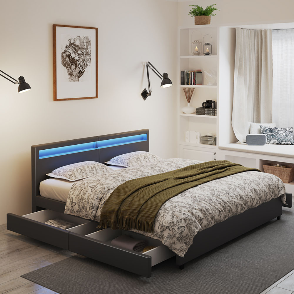 Home Deluxe 4058166270825 Familienbett Schwarz – Bild 3