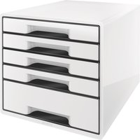LEITZ Schubladenbox WOW CUBE, 5 Schübe, perlweiß/schwarz – Bild 2