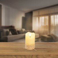 LED Echtwachskerze mit Timerfunktion, Ø ca. 7,5 cm