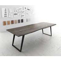 DELIFE Edge Esstisch Akazie Platin – Bild 2