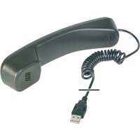 DIGITUS USB Telefonhörer, schwarz, Plug & Play