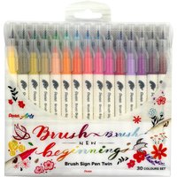PentelArts BrushSignPen Pinselstift Twin, 30er Set