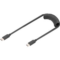 DIGITUS USB 2.0 Spiralkabel, USB-C - USB-C Stecker, 1,0 m
