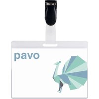 pavo Laminier-Namensschild, mit Clip, 54 x 90 mm – Bild 2