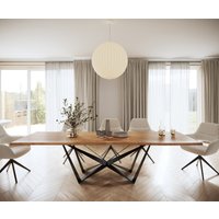 DELIFE Edge Esstisch Akazie Schwarz
