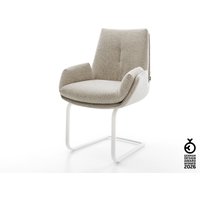 Freischwinger Clea-Flex Webstoff Soft Beige Freischwinger flach Weiß