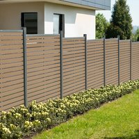 WPC Sichtschutzzaun ALIRA Teak - 4 x Element 5 x Pfosten