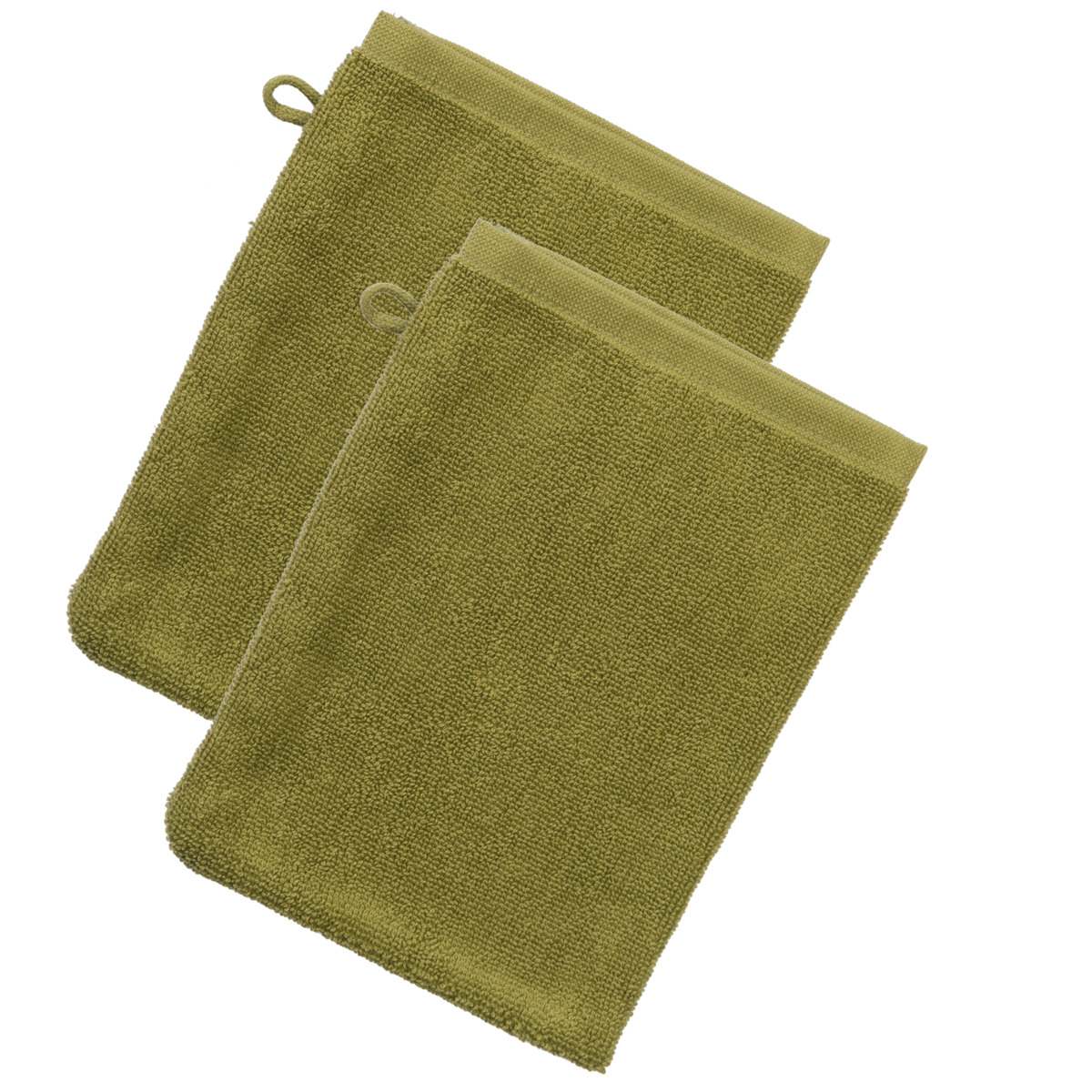 LIVING CRAFTS - Home Waschhandschuh, 2er-Pack - Khaki (100% Bio-Baumwolle), Nachhaltige Mode, Bio Bekleidung – Bild 3