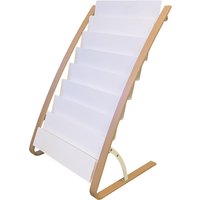 ALBA Prospekt-Bodenständer, 8 Fächer, Breite: 580 mm, weiß