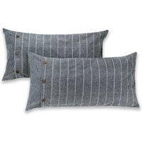 LIVING CRAFTS - Home Kissenbezug, 2er-Pack - Gestreift (100% Bio-Baumwolle), Nachhaltige Mode, Bio Bekleidung – Bild 2