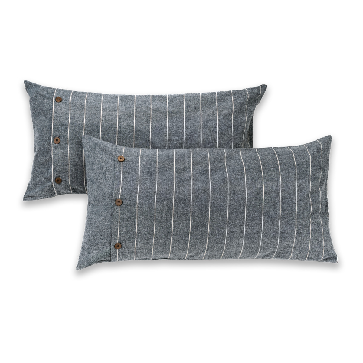 LIVING CRAFTS - Home Kissenbezug, 2er-Pack - Gestreift (100% Bio-Baumwolle), Nachhaltige Mode, Bio Bekleidung – Bild 3