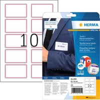 HERMA Namensetiketten 80 x 50 mm, Acetat-Seide, roter Rand