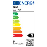 ALBA Akku LED-Tischleuchte, LEDTWIN, kabellos, weiß – Bild 2