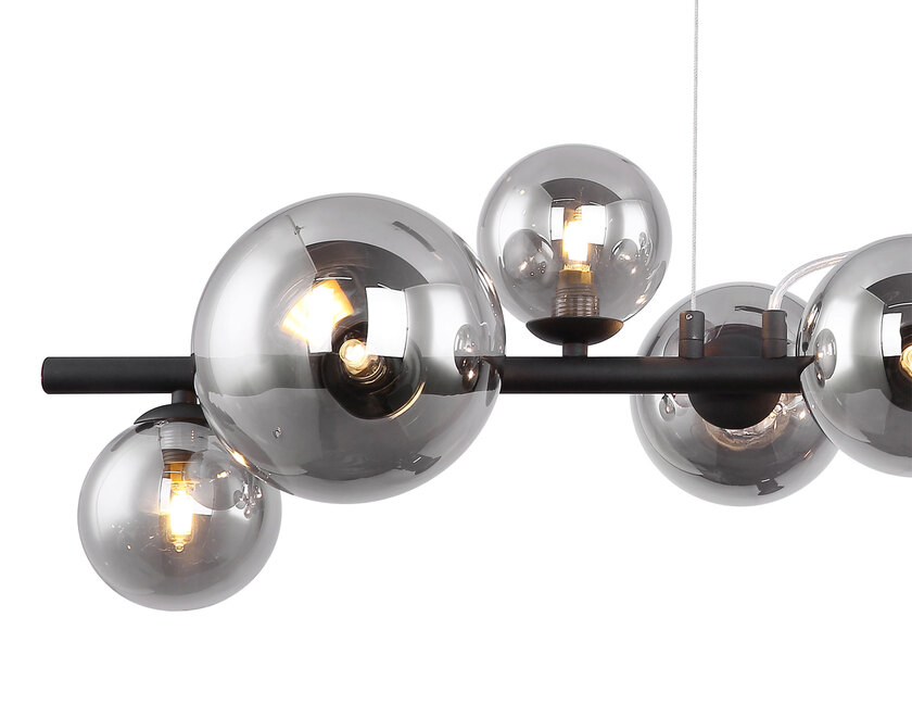 GLOBO LED Retrofit Balkenpendel Riha 86,6x36cm 120cm schwarz /grau – Bild 3