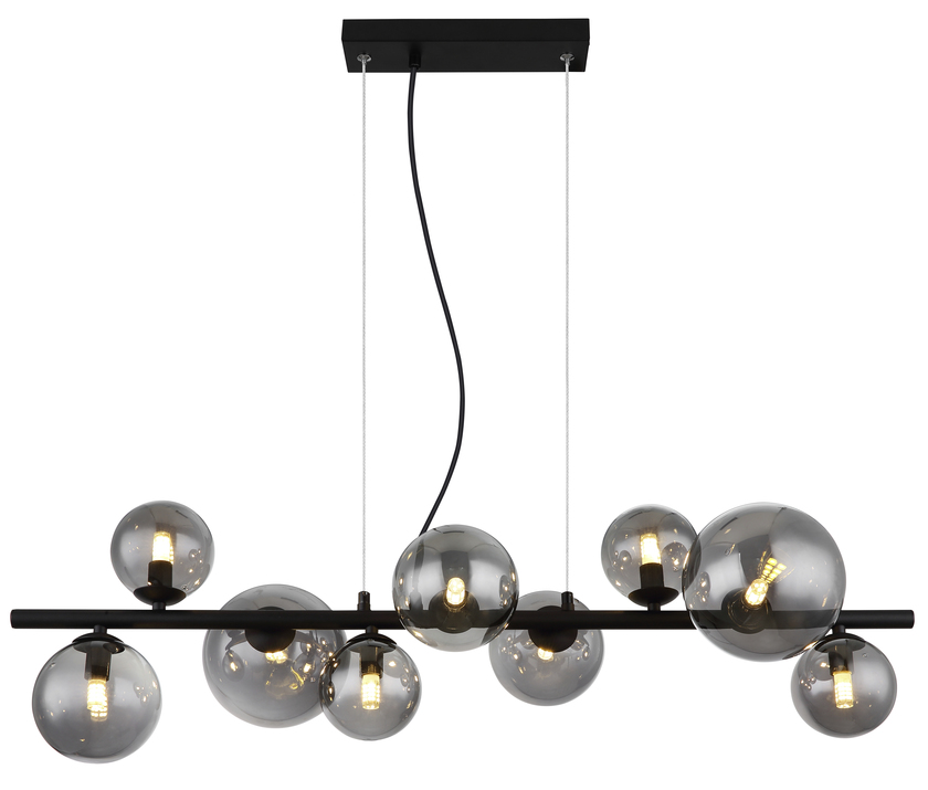 GLOBO LED Retrofit Balkenpendel Riha 86,6x36cm 120cm schwarz /grau – Bild 5