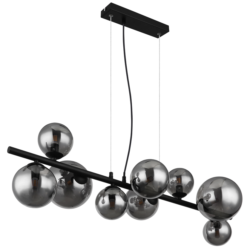 GLOBO LED Retrofit Balkenpendel Riha 86,6x36cm 120cm schwarz /grau – Bild 6