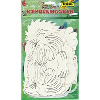 folia Kindermasken, Exotische Tiere, aus Pappe, weiß – Bild 2
