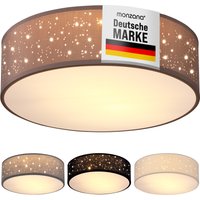 monzana® Deckenlampe Taupe Stoff Ø30cm Sternenhimmel