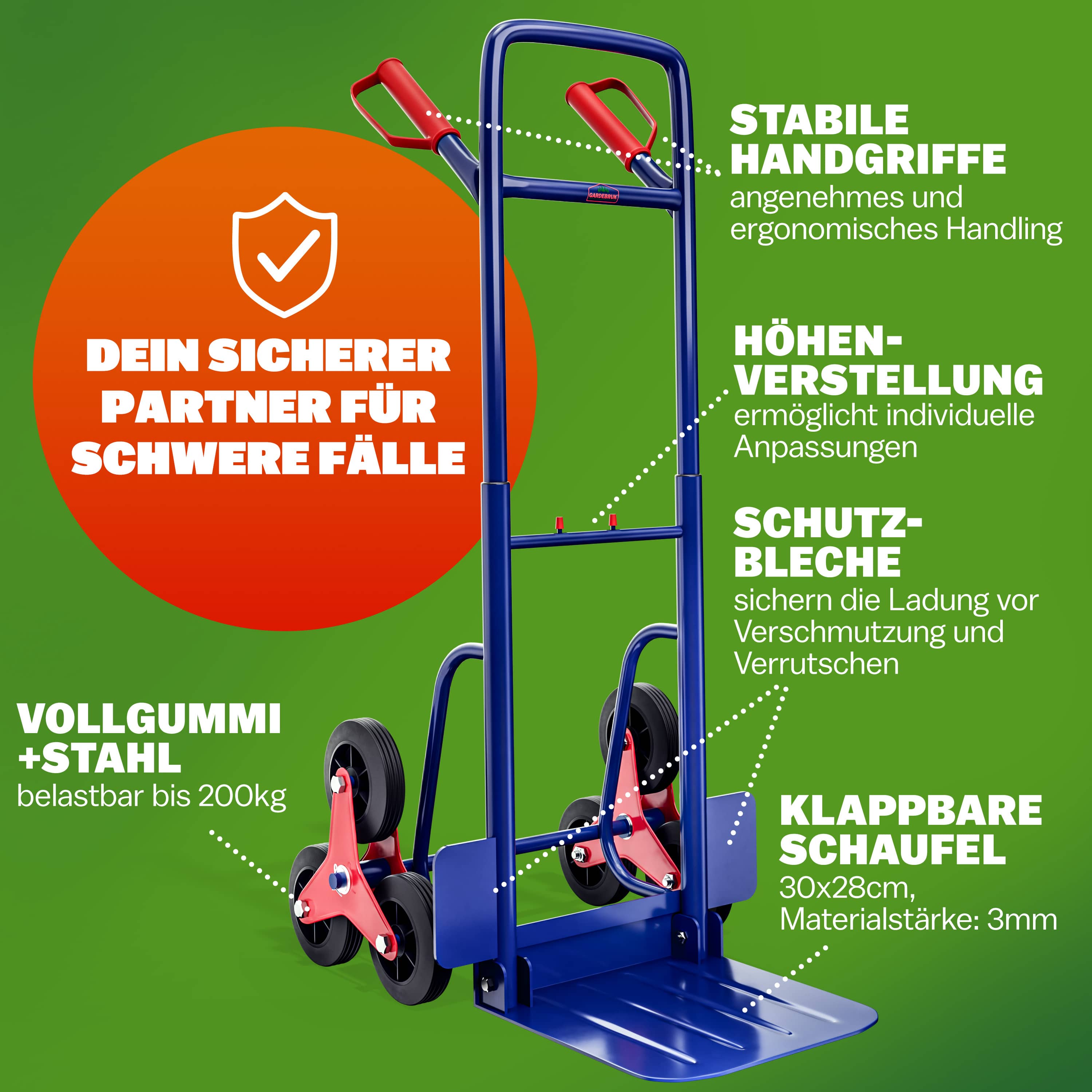 Gardebruk Treppenkarre 200kg – Bild 2